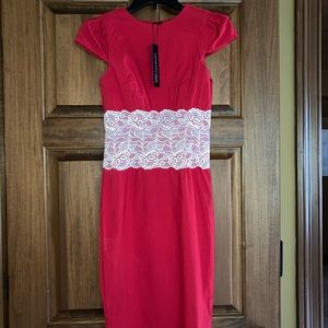 London Red Pencil Dress